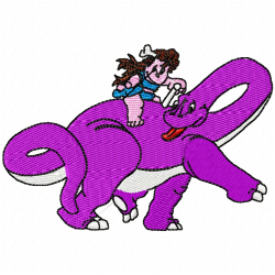 Children And Animals Embroidery Design 8